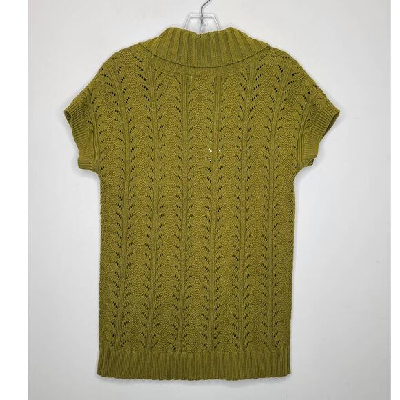 NWT Charter Club green v-neck short sleeve sweater - medium - Picture 2 of 4